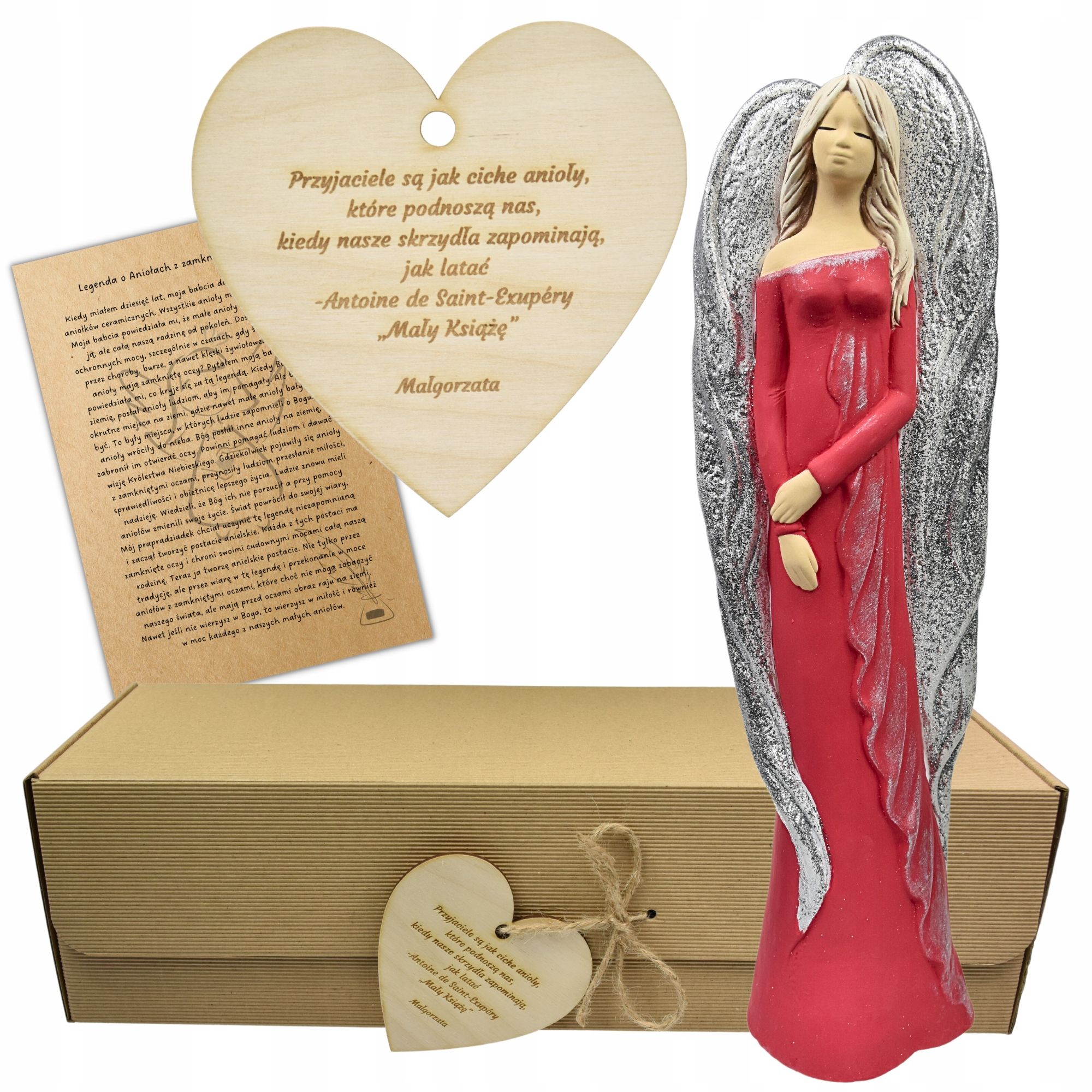  Angel figurine large adornment gift colour engraving