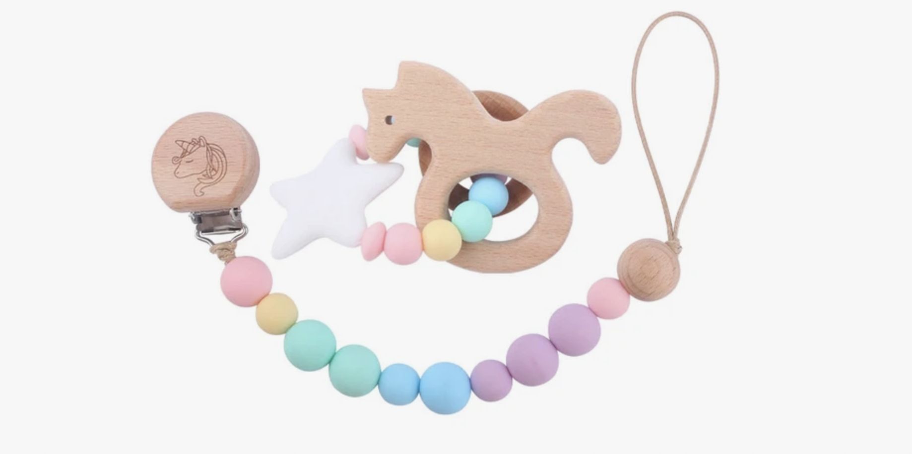  Tiere anhänger für schnuller mit clip 3 pcs.