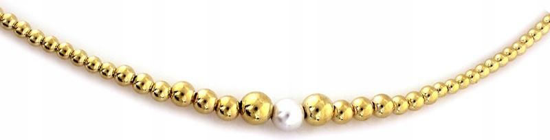  Goldkette 585 lang mit perle modern modisch muster geschenk 14k