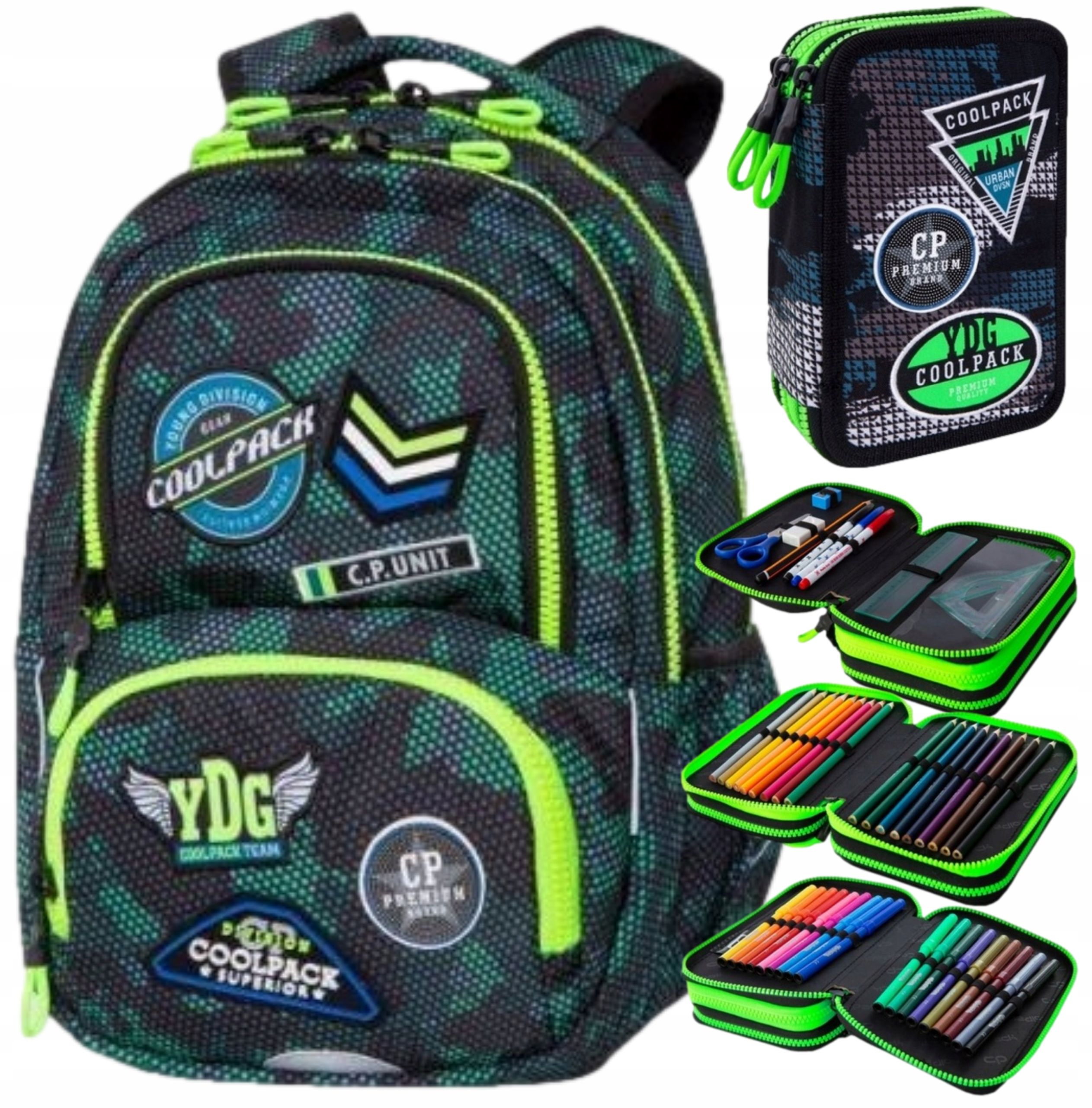  Tříkomorový penál s příslušenstvím coolpack jumpe