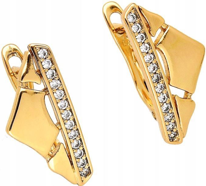  Náušnice ženský chirurgická oceľ nehrdzavejúci lekársky zlato 18k 1,7cm\0,8mm