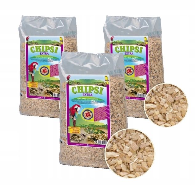  Chipsi extra dižskābarža skaidas par terāriju būris 3x10l