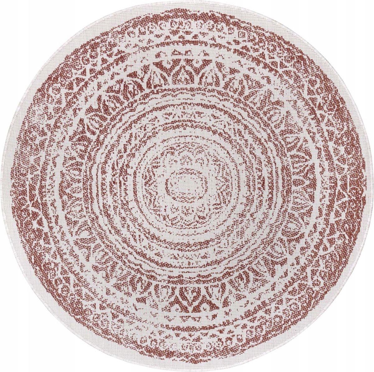  Round carpet for the living room 140cm , soft italian ,green creamy pattern mandala