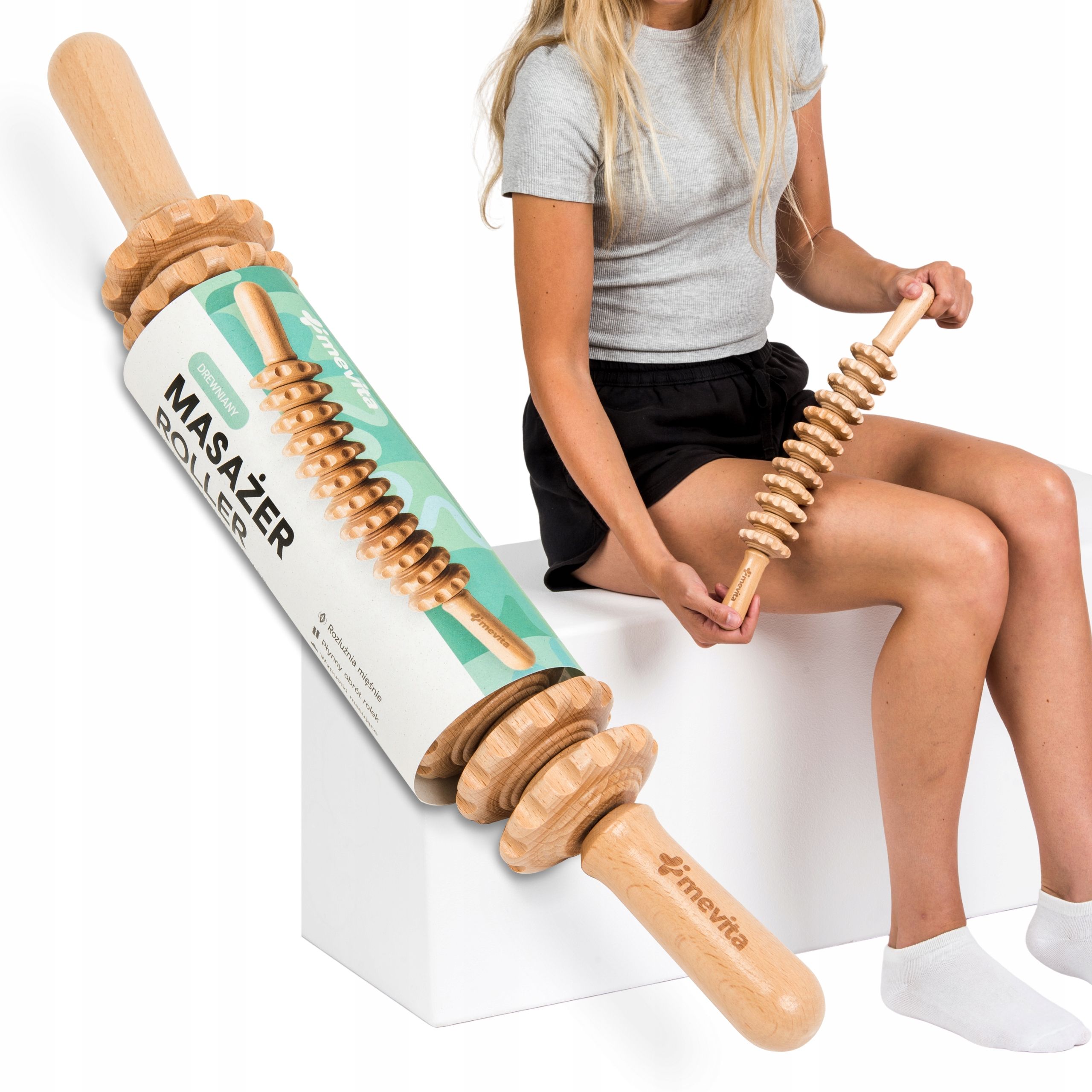  Aus holz fußmassagegeräte massagerolle walze dornen akupressur legierung