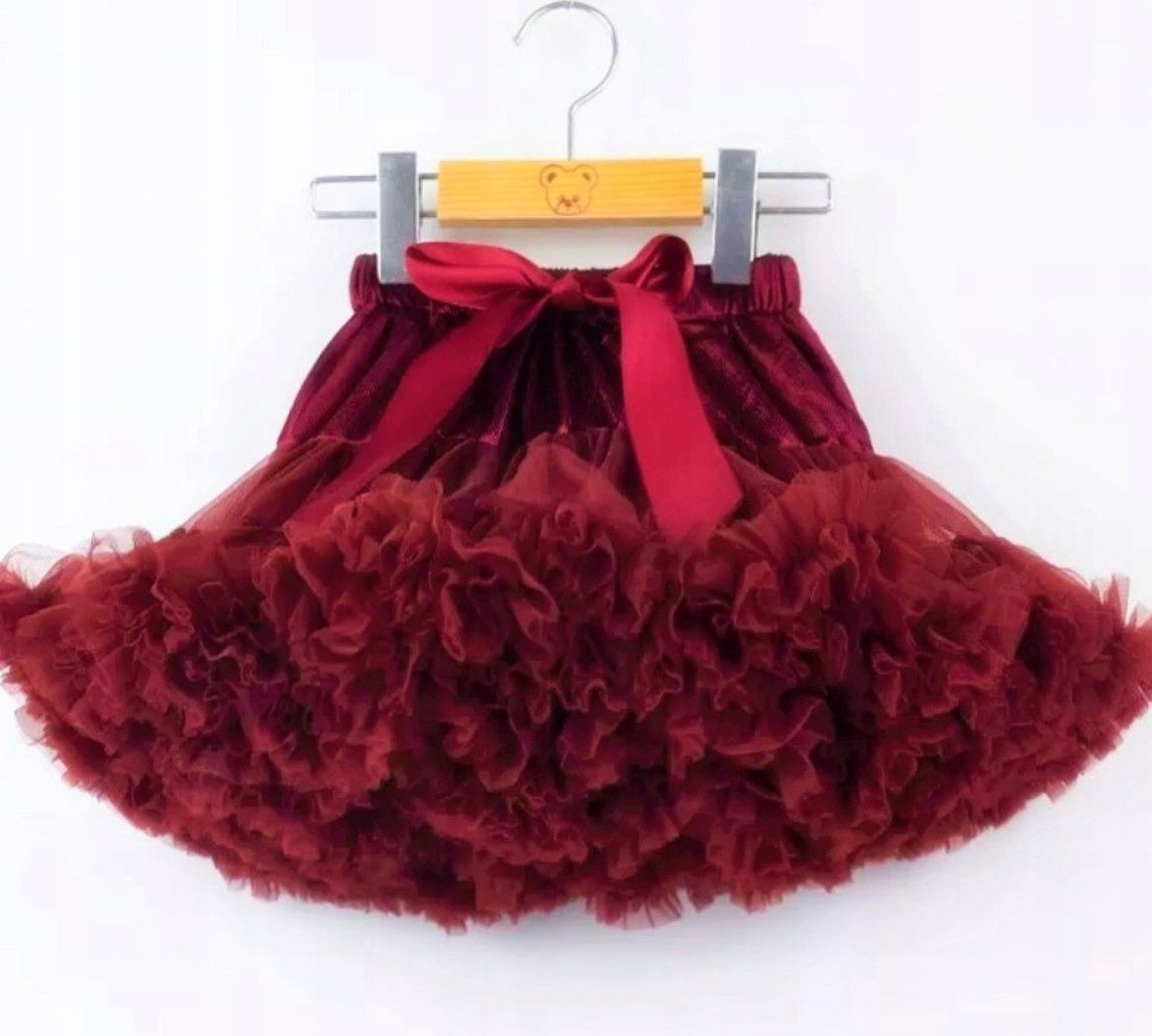 Tyl sukně 104 tutu pettiskirt načechraný rozowa fuchsie s v záhybech