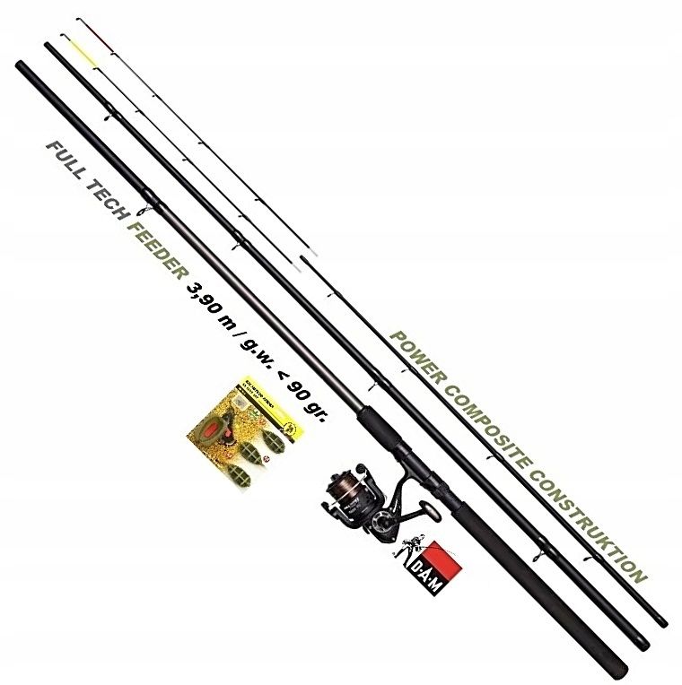  Soubor pro chytání drgajaca nahoře dam full tech feeder 3,3m / 90g