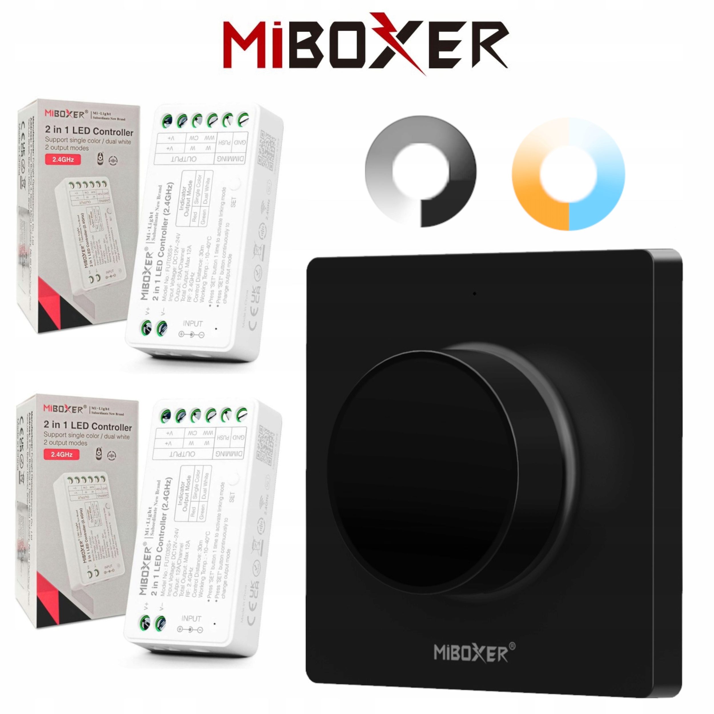  Komplektas valdiklio smart home wifi led'ams mono arba cct + valdymo pultelis zonų