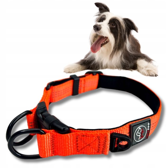  Obojok pre psa pevný rico 40-50cm reflektor tandem ring tyrkys - l