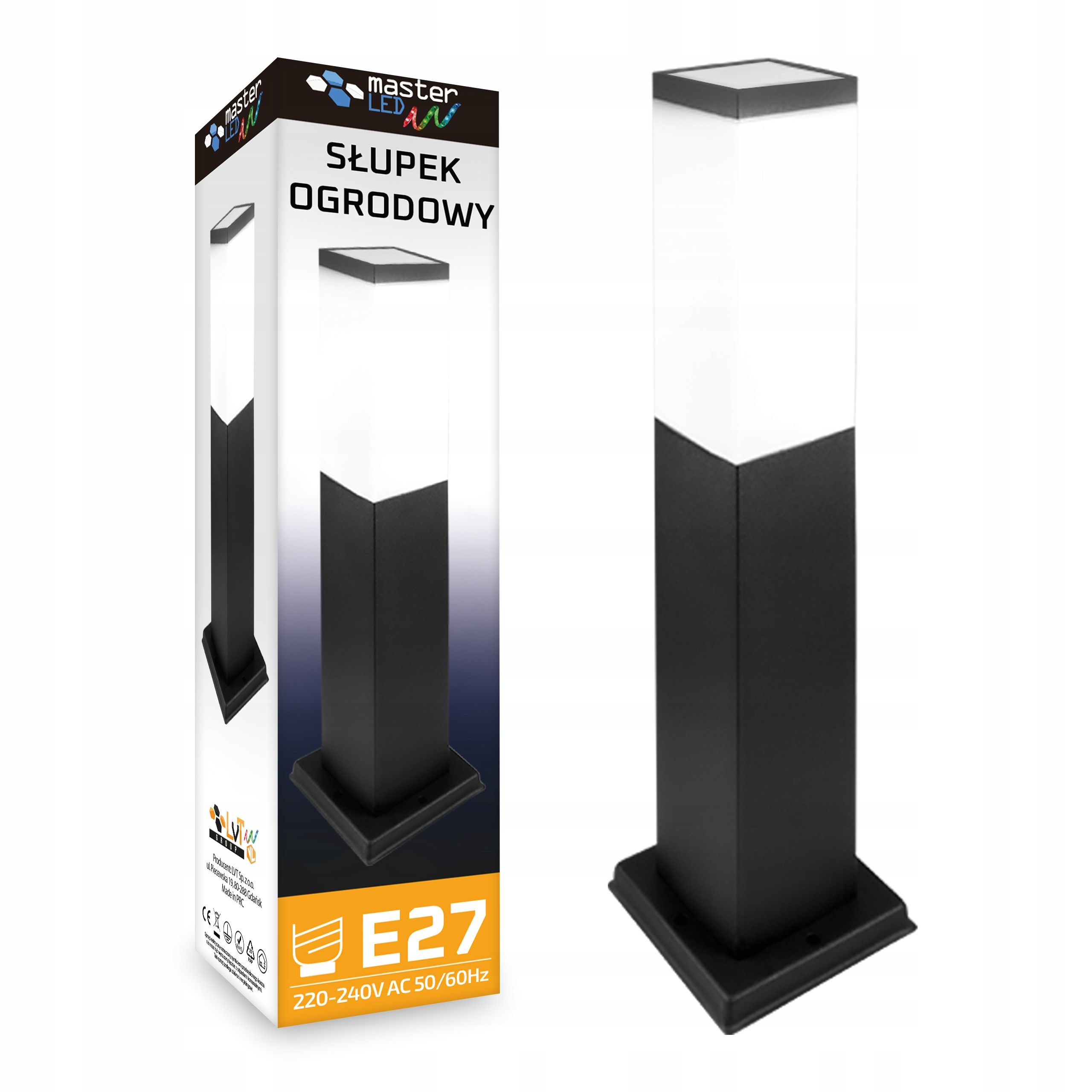  Led stojací lampa zahrada 45cm sloupec pohybový senzor zewnetrzna e27 led