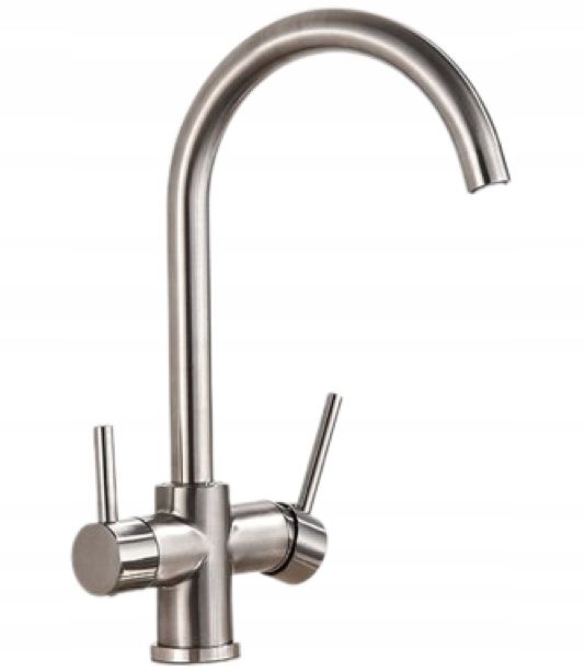  Třícestná kuchyňská baterie filtr solidní chrom