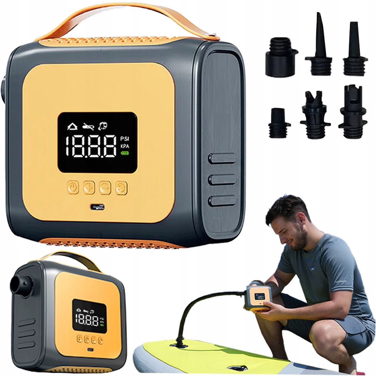  Kabellose fahrradpumpe aerogogo giga pump zetta 138 für das zelt kajaks supa