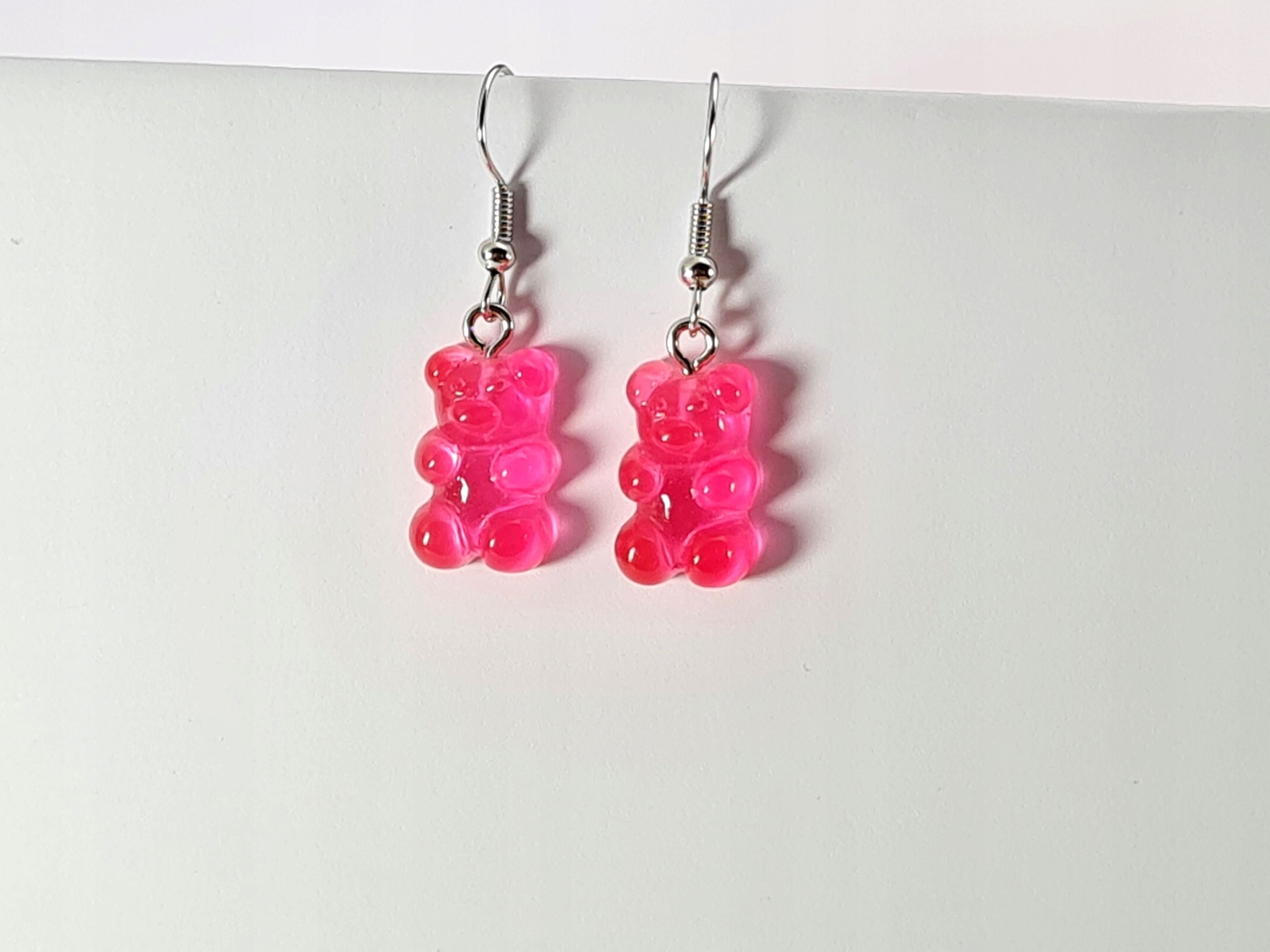  Ohrringe mis gumisie gumis gummibärchen rosa-blaue farben verdunkelt 07