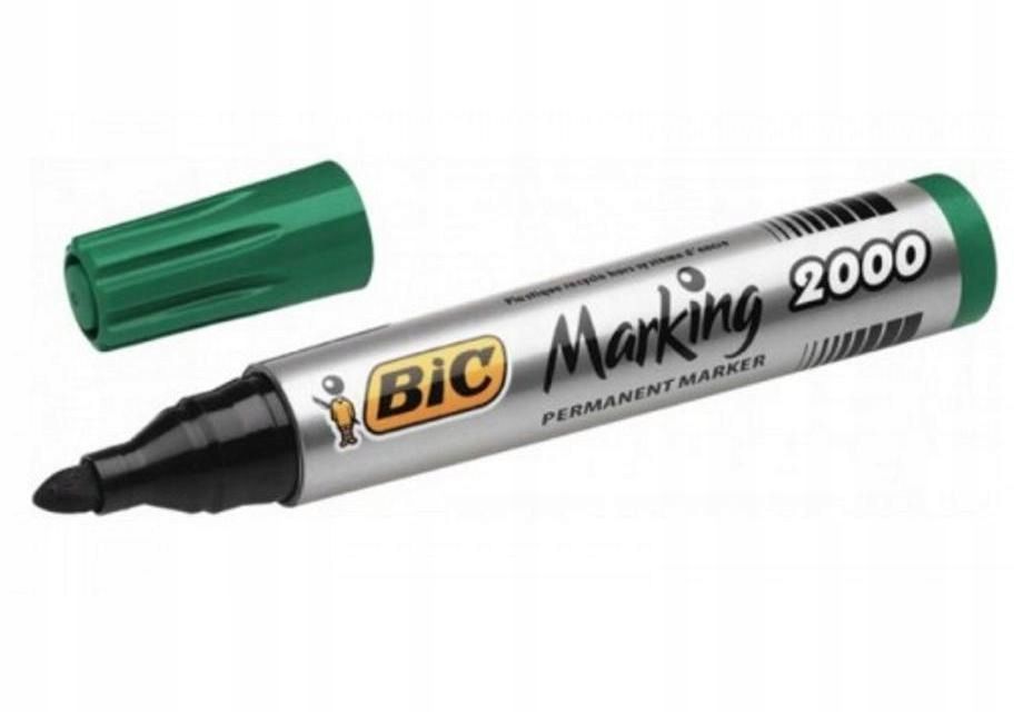  Bic permanentná fixka 2300 červený zastrihnutý hrot alkoholický marker