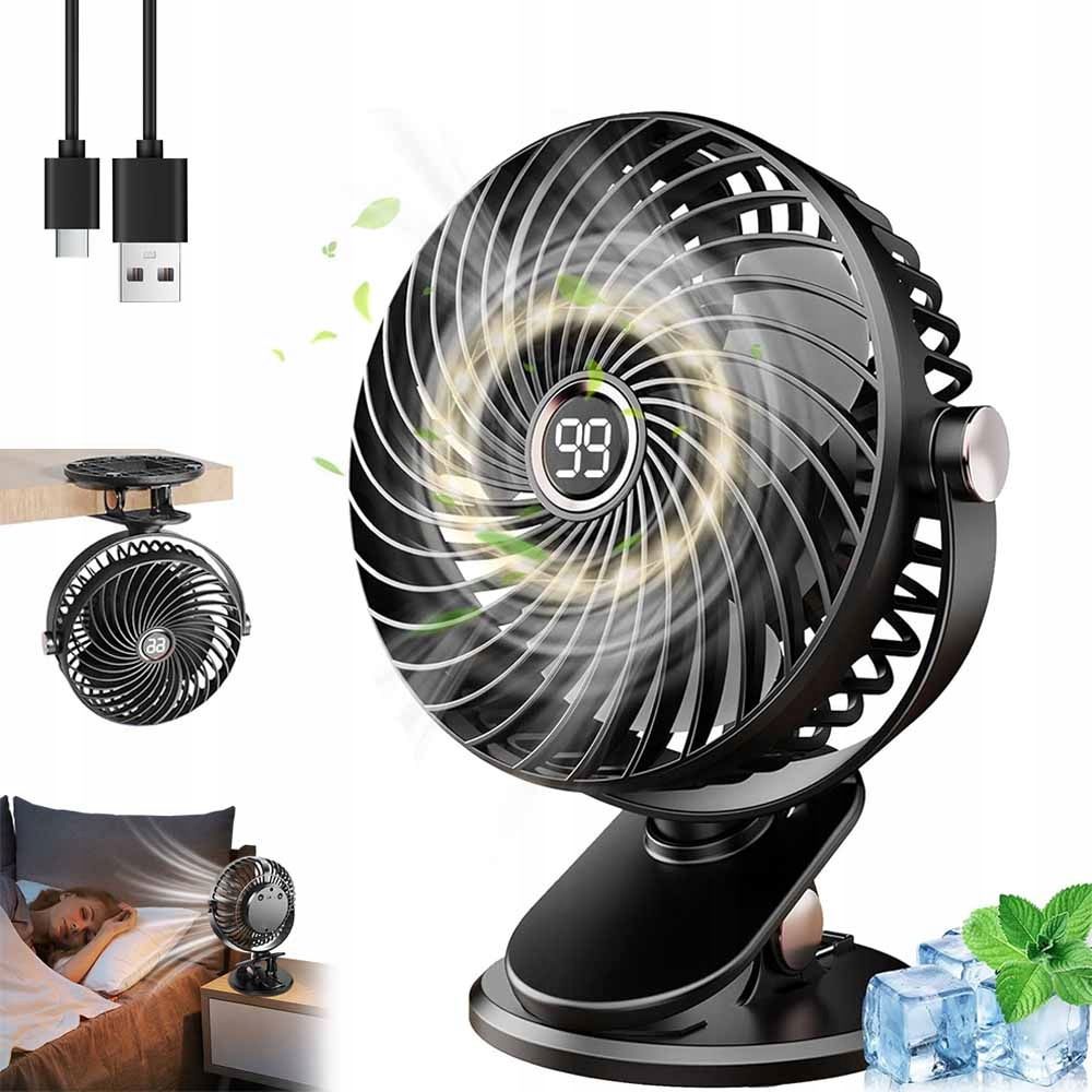  Ceiling fan manual foldable 6 speed fan 3w blue