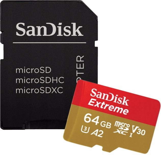  Sandiskas micro sdxc extreme 128gb 190mb/s u3 v30 a2
