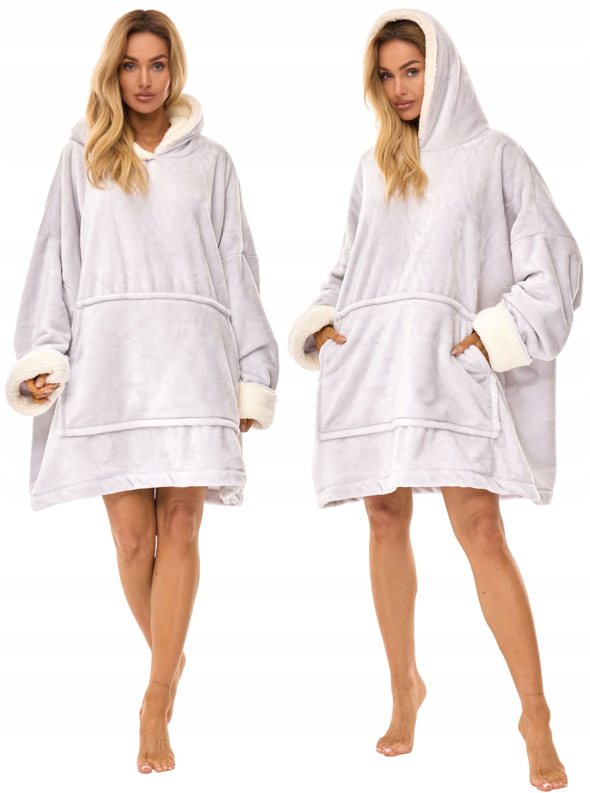  Megztinis pledas - koco-bluza oversize šiltas mila - universalus dydis