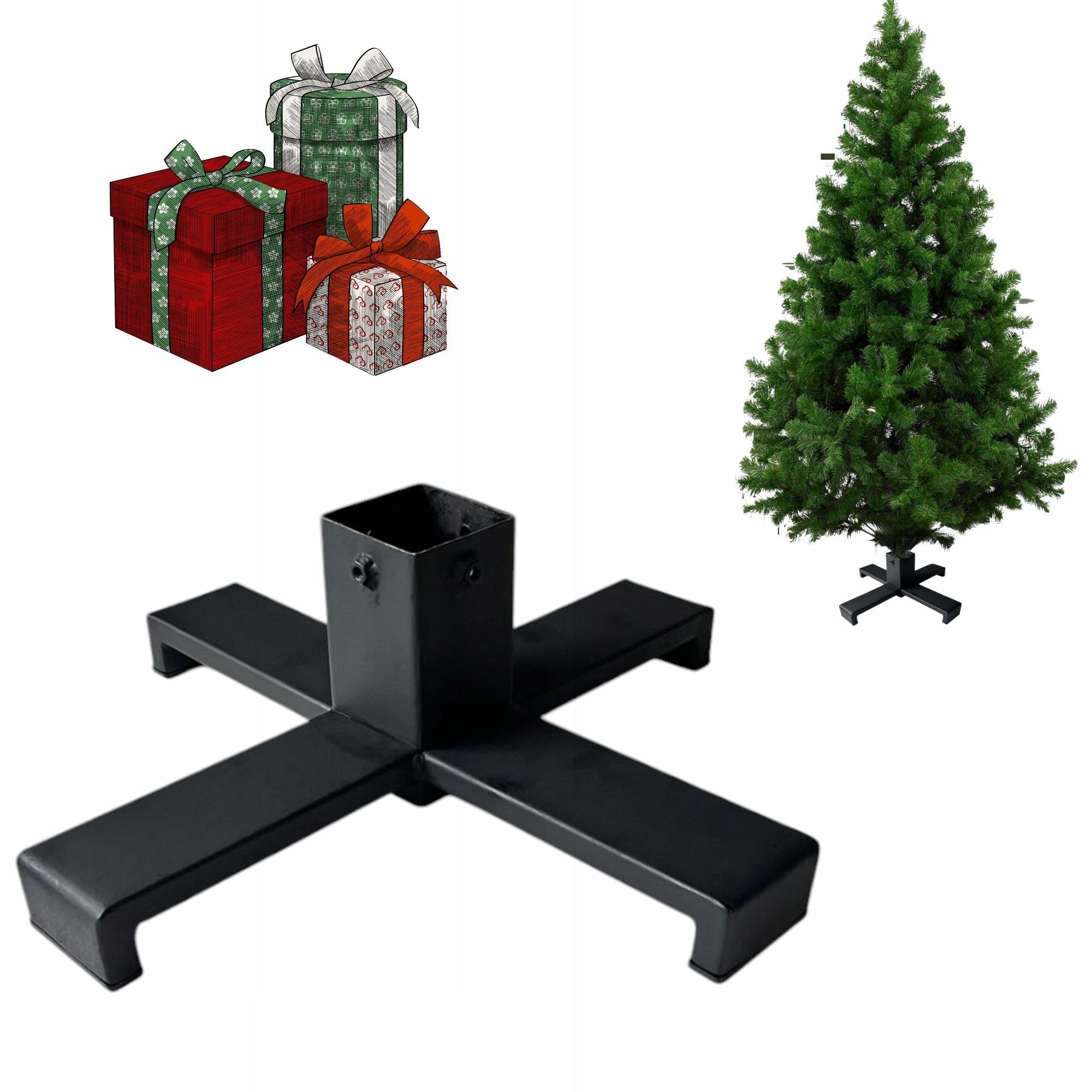  Christmas tree stand on metal after christmas trees loft style black modern 3m