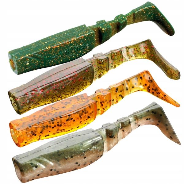  Kopa ēsma gumija rippery mikado real fish perch 9,5cm strazdiem 5 gab.