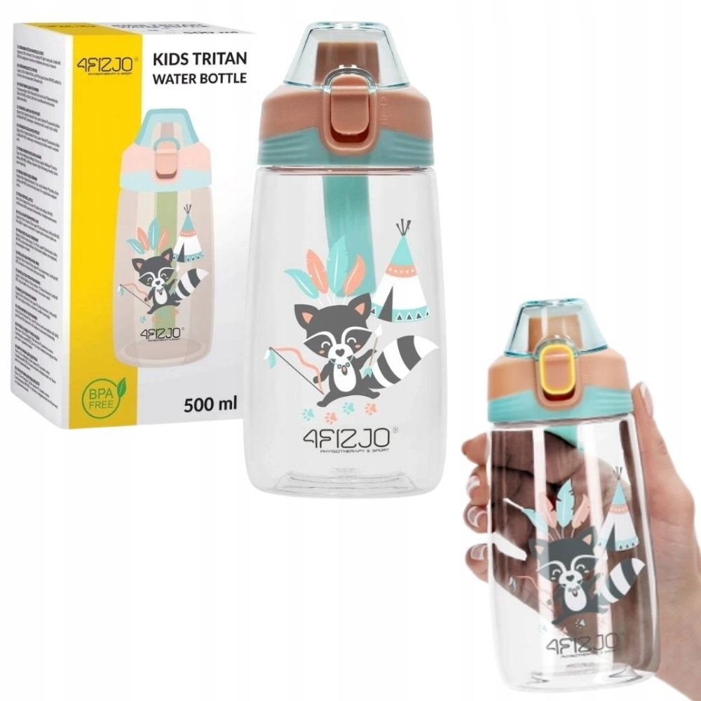  Láhev na vodu pro děti vyrobeno z tritanu láhev na pití s náustkem 4fizjo 550 ml balónky