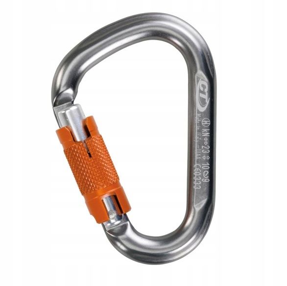  Plieninis karabinas kavos aparatas ct - pillar cf sidabras 30kn 110x61mm 163g en12275