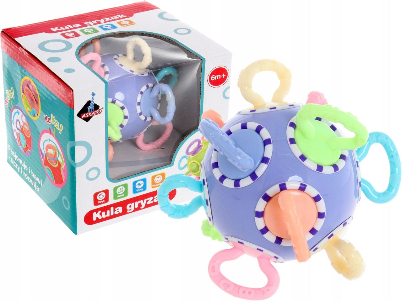  Askato pendant musical rattle educational crab clock chewing gum