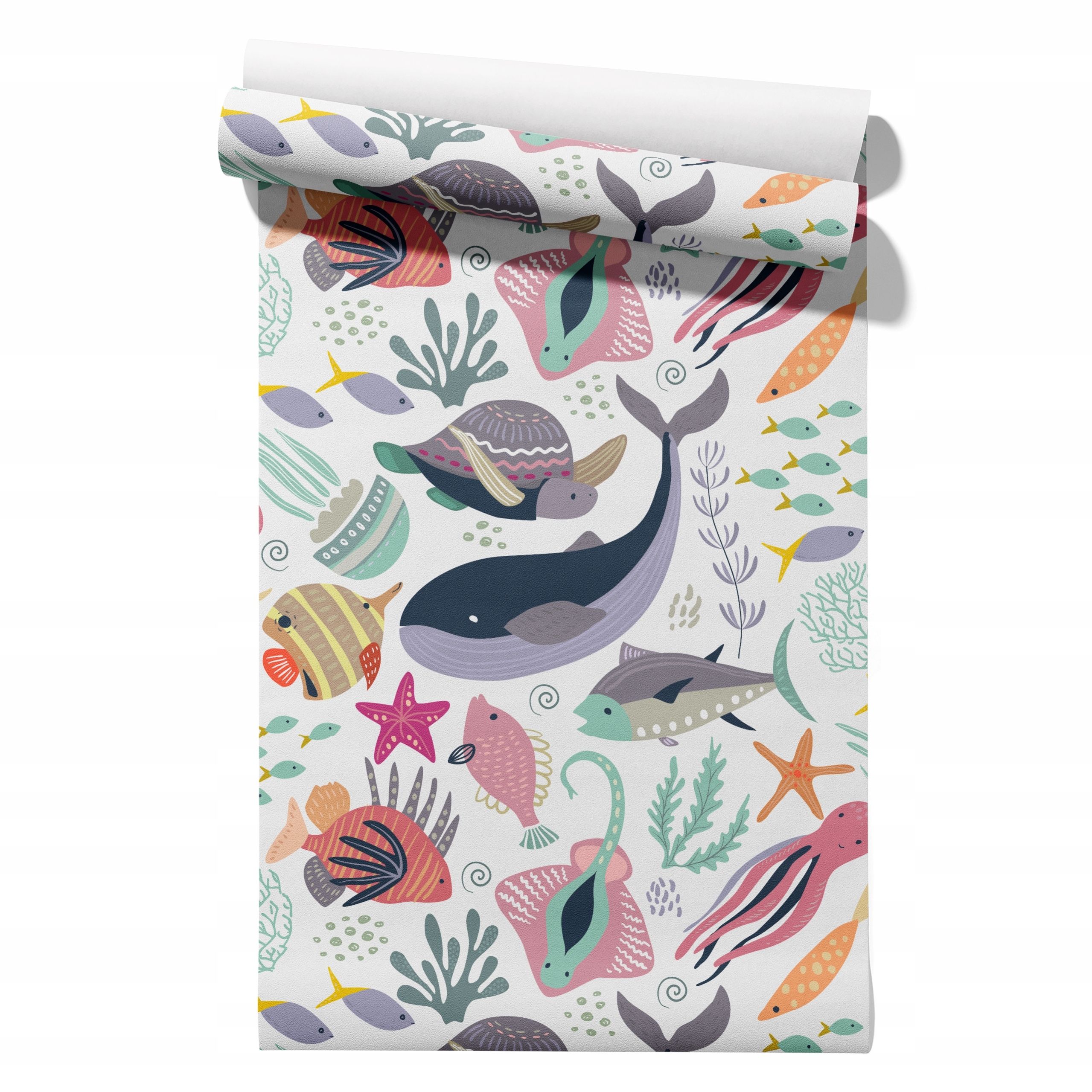  Wallpaper non-woven fabric pastel cherries wallpaper in a roll 50cm x 6,1mb