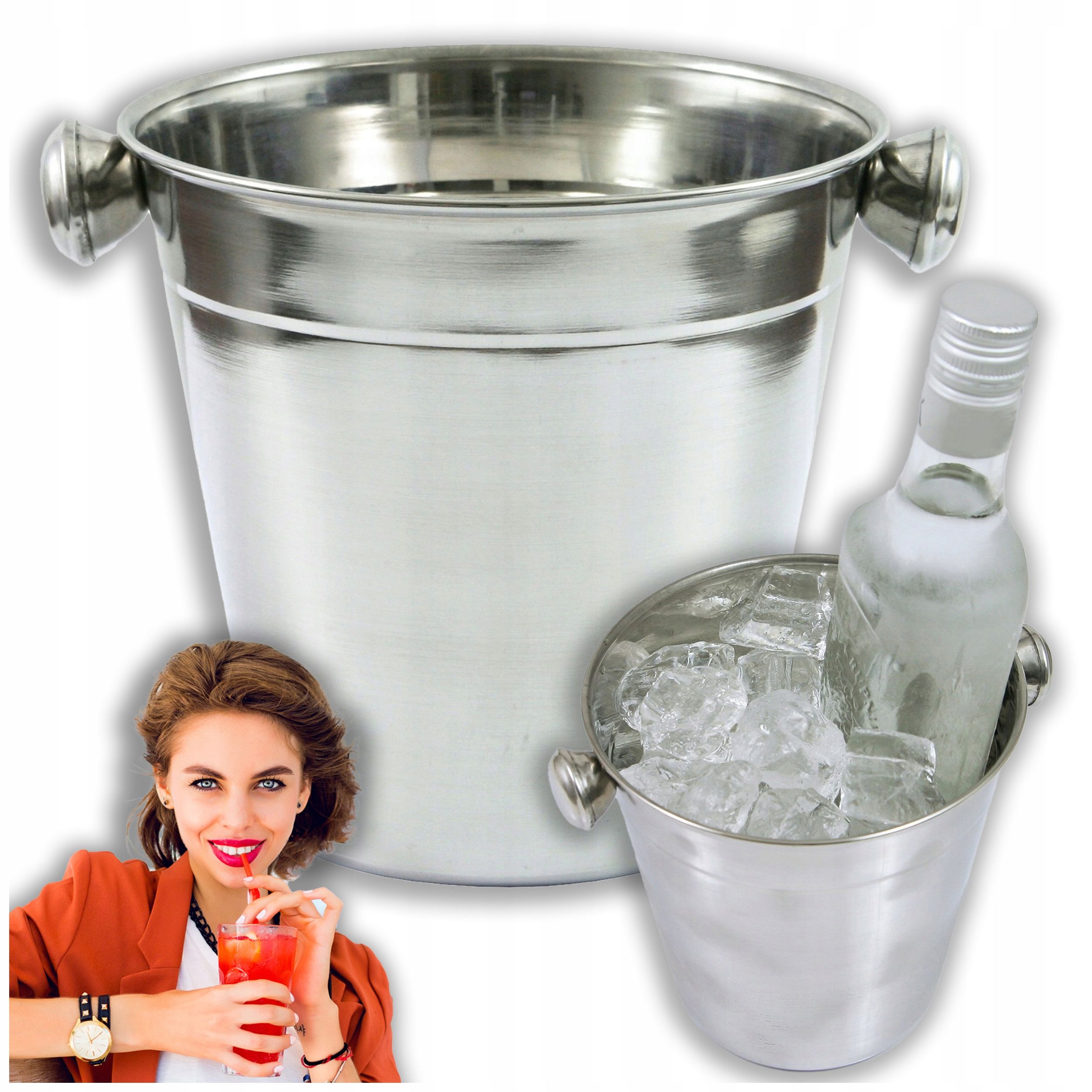  Ice bucket 1.75l with double wall kinghoff kh-1492