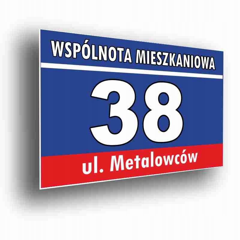  Tabulka adres číslo na domě 30x20 cm hliník srebrna / biala/czarna
