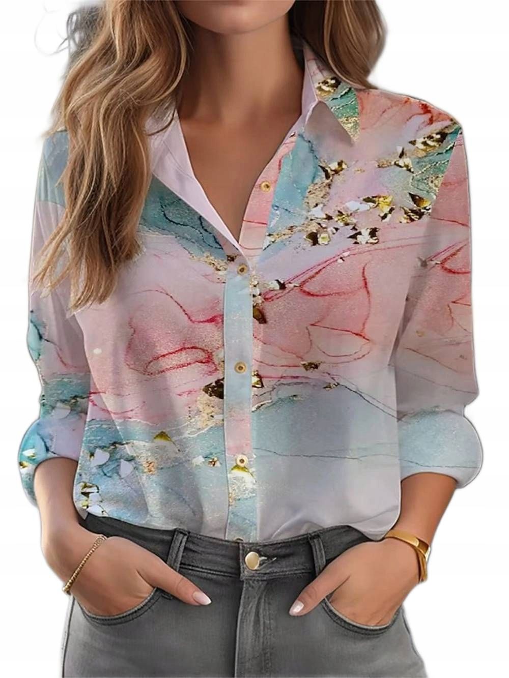 Elegantes hemd feminin gelegentlich täglich frühling ausdruck blumen
