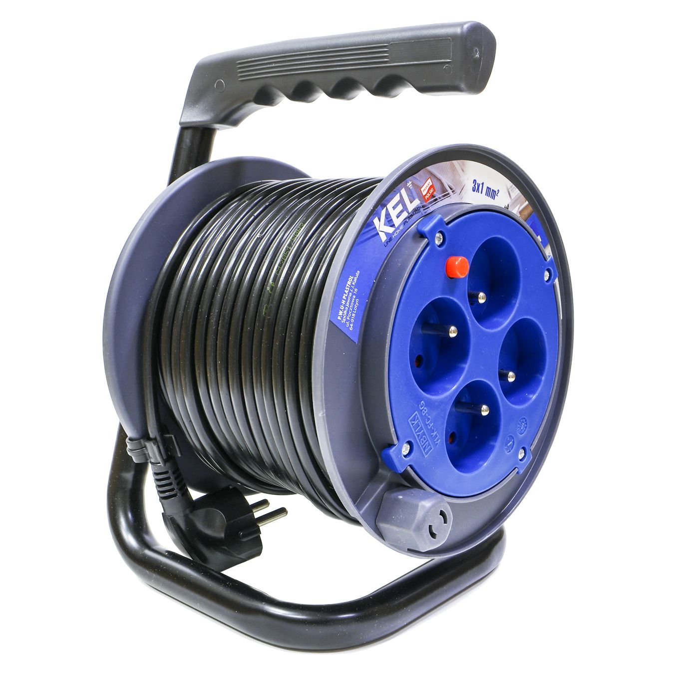  Taisns spraudnis 16a z/u uni-schuko melna krāsa wt-40