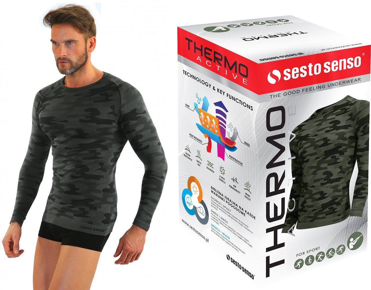  Meeste termosärgid thermo active õmblusteta pikk käsi sesto senso xxl