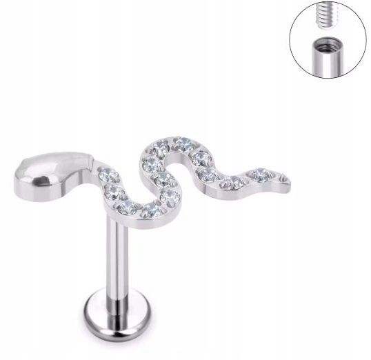  Titan náušnice labret pronikavý zirkony srdce srdce helix lobe 1,2/8