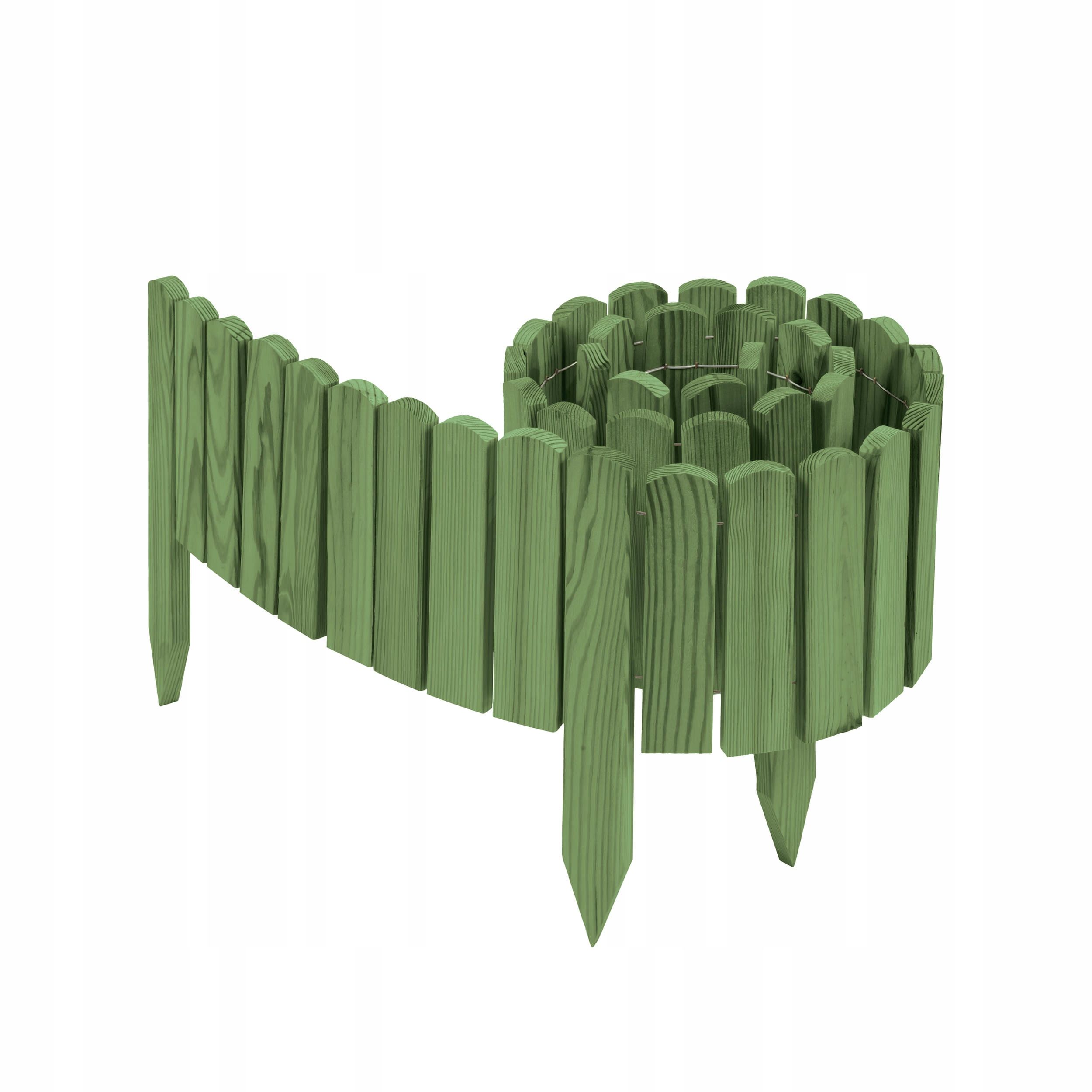  Lawn edging garden palisade wooden garden fence 20 x 200 cm