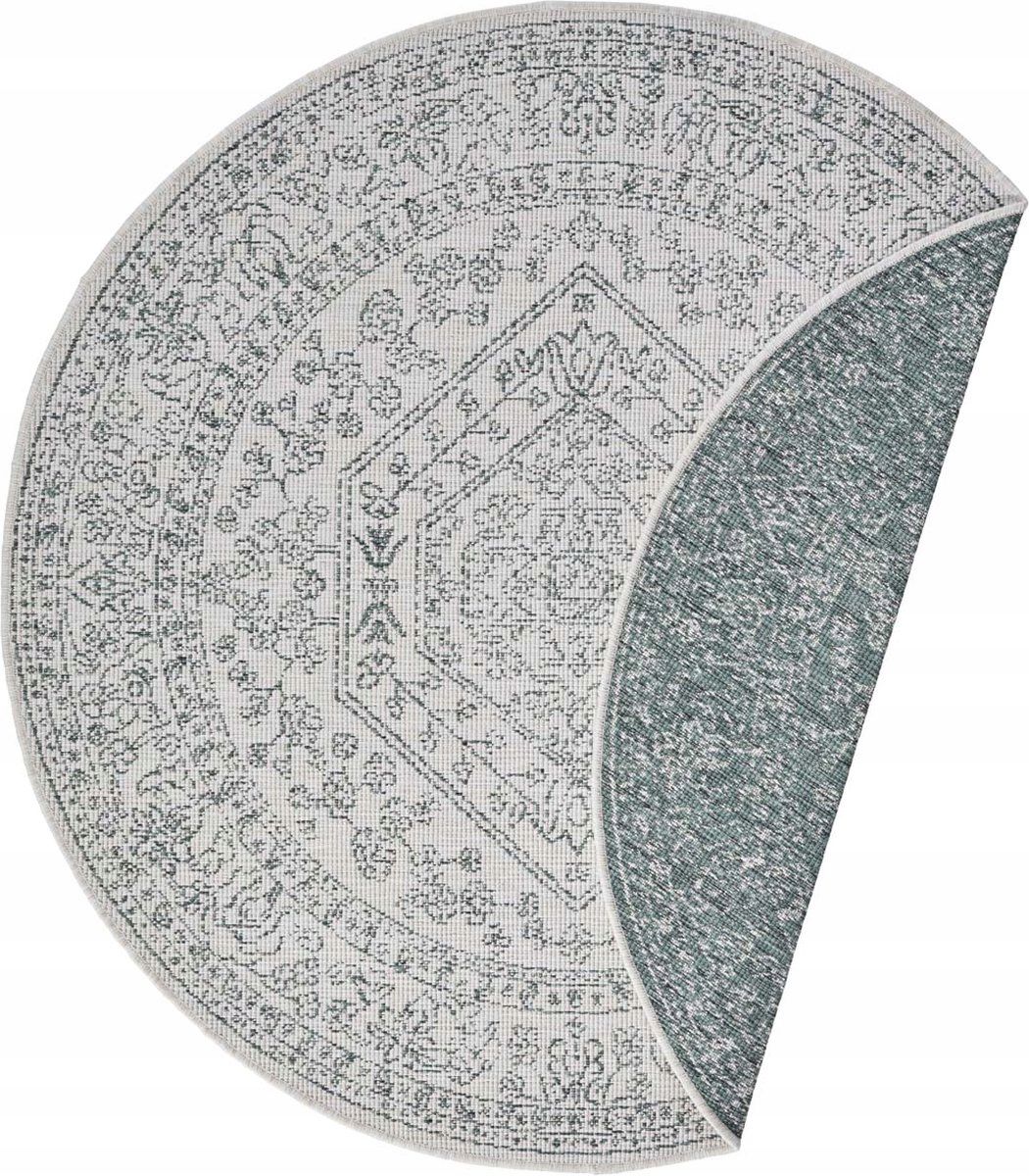  Round carpet for the living room 140cm , soft italian ,green creamy pattern mandala
