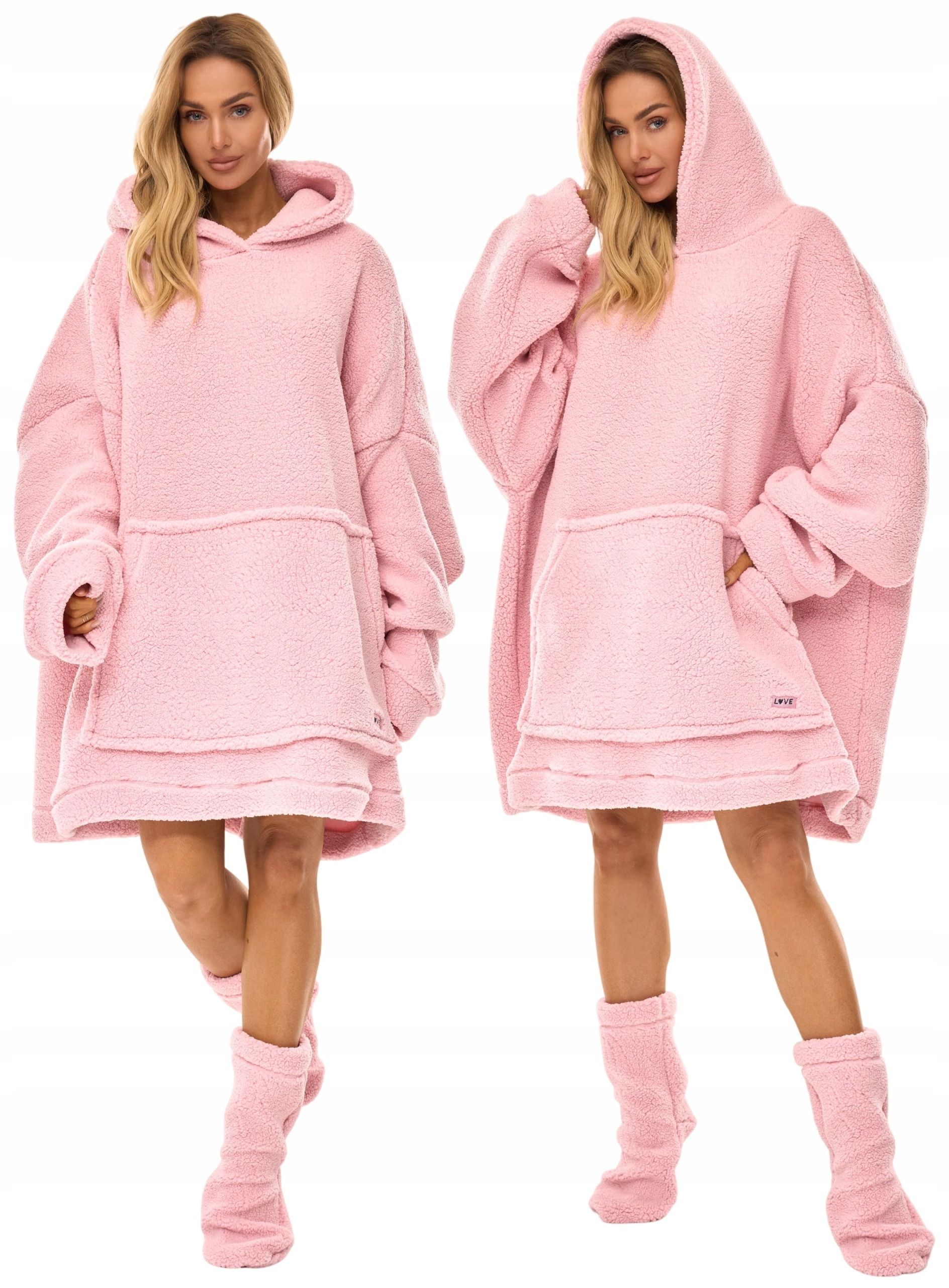  Megztinis pledas - koco-bluza oversize šiltas mila - universalus dydis