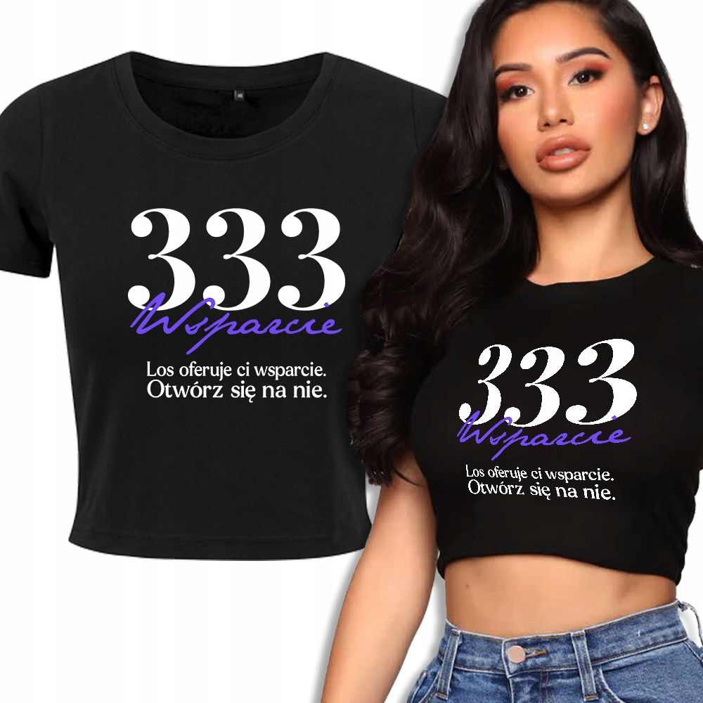  T-shirt kurz crop weiß mermaid muster - s